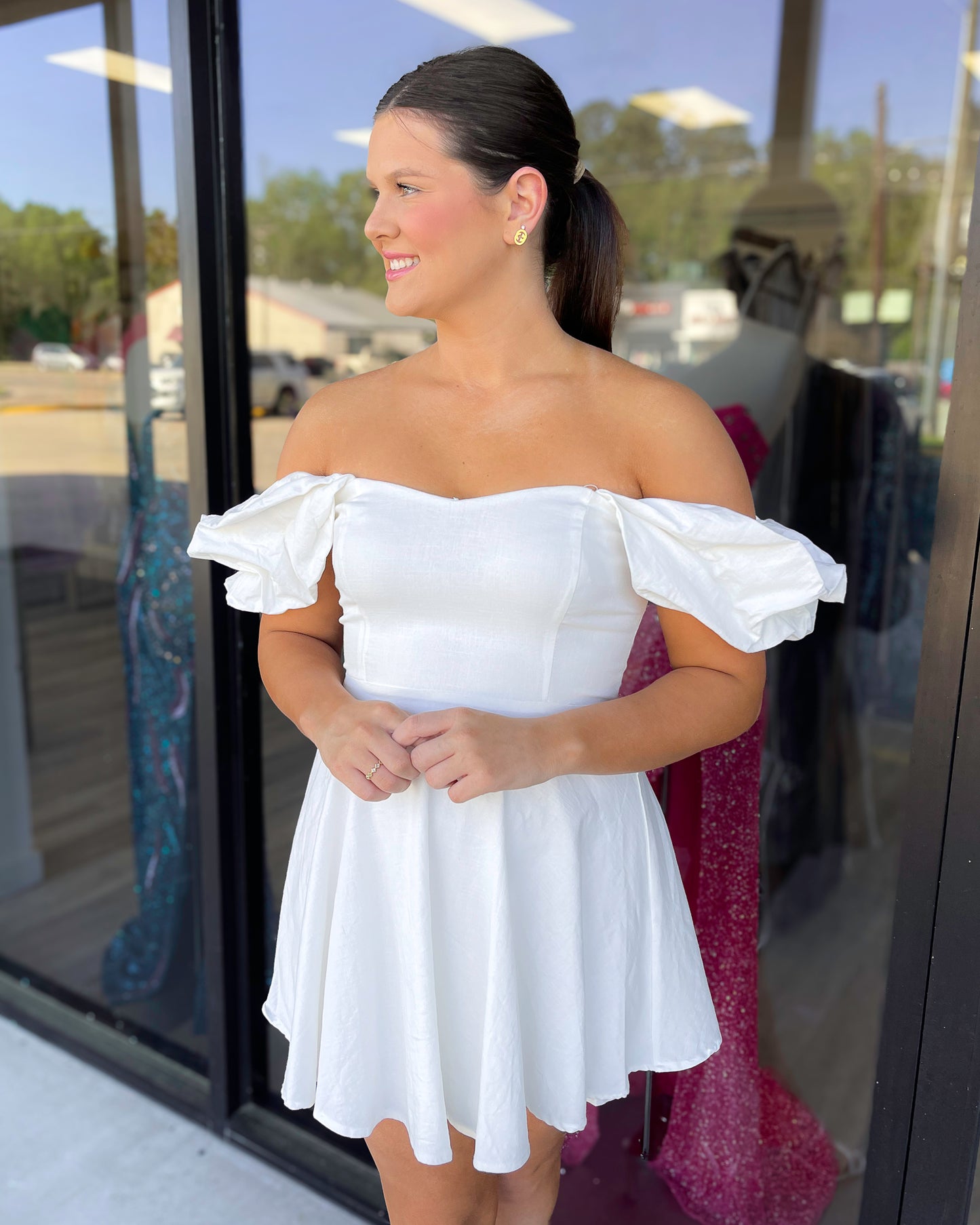 Puff Sleeve Babydoll Dress