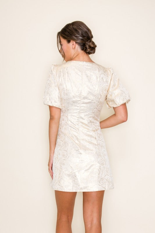 MAIN ATTRACTION JACQUARD MINI DRESS