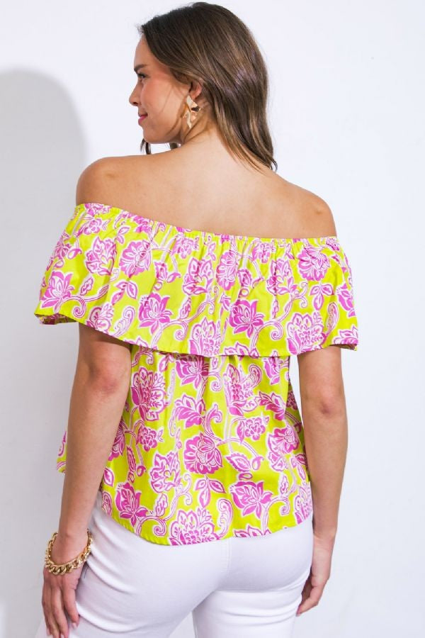 'Margaritas Please' Floral Top