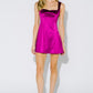 'SATIN SWEETIE' OPEN BACK MINI DRESS