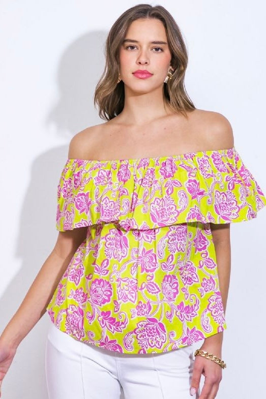 'Margaritas Please' Floral Top