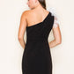 CLASSIC BLACK ONE SHOULDER MINI DRESS