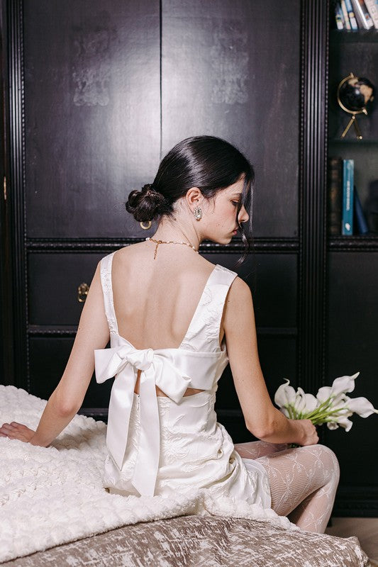 TEXTURED JACQUARD MINI DRESS