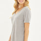 Knit Solid Jersey Basic V-Neck T-Shirt