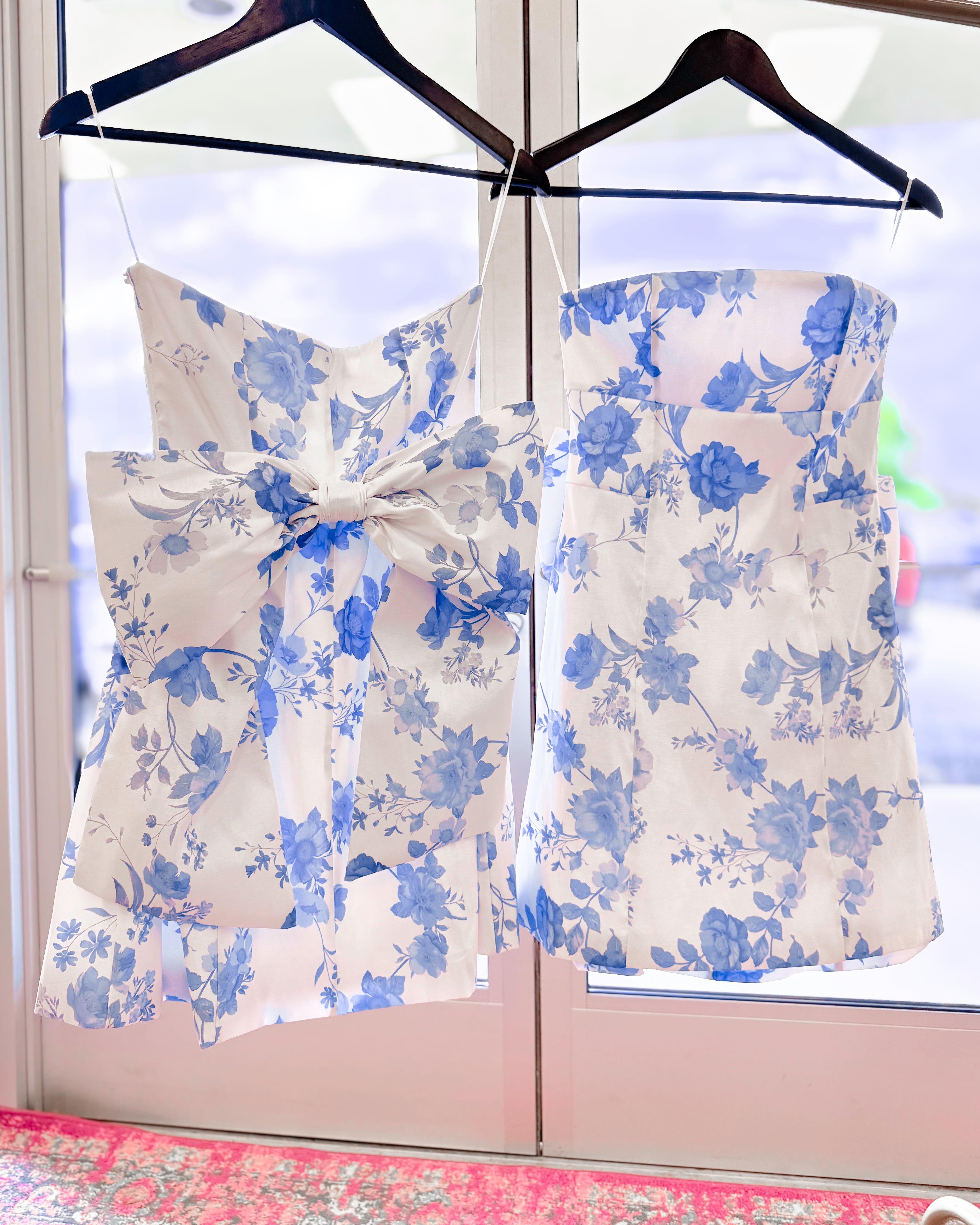Strapless Floral Mini W/ Statement Bow