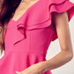 One Shoulder Ruffle Peplum Top