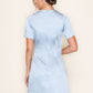 SATIN PUFF SLEEVE MINI DRESS
