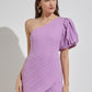 One Shoulder Ruffle Dress