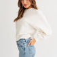 Fuzzy Sweater with Back Ruching