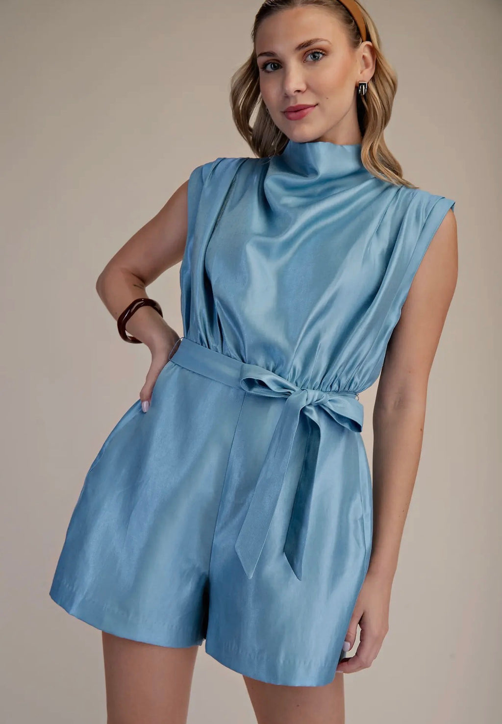 She’s So Chic Cowl Neck Romper