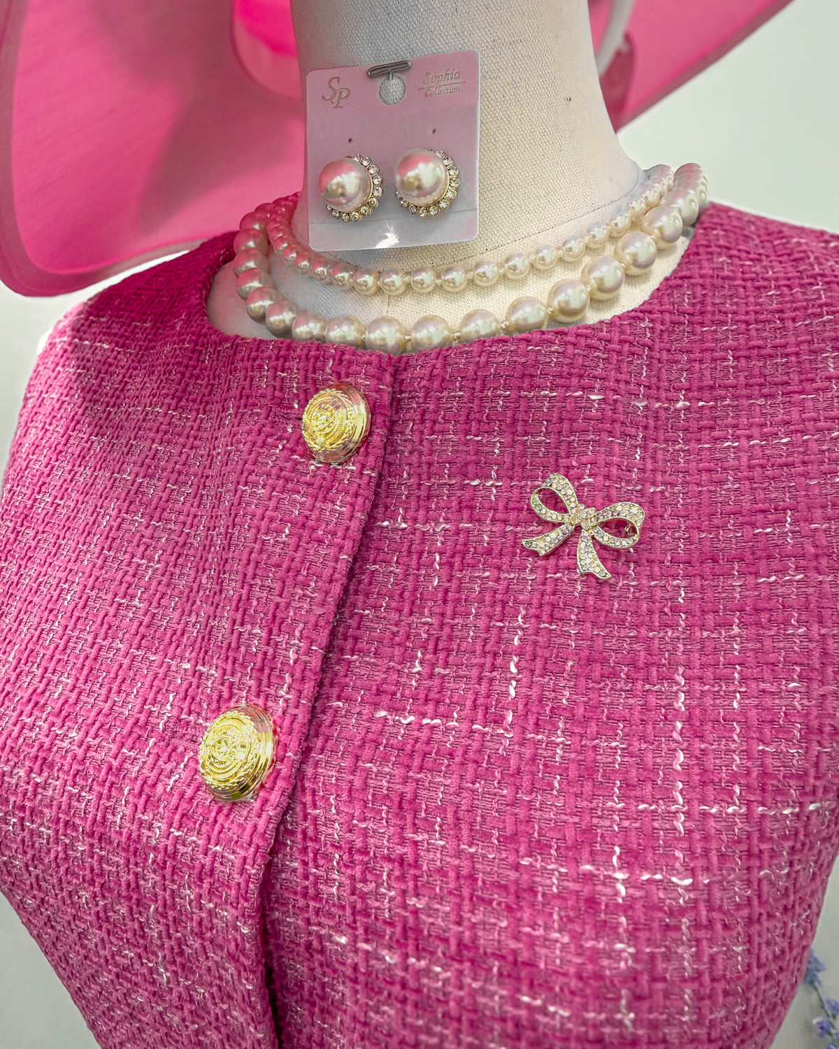 ELLE TWEED VEST SET 5988