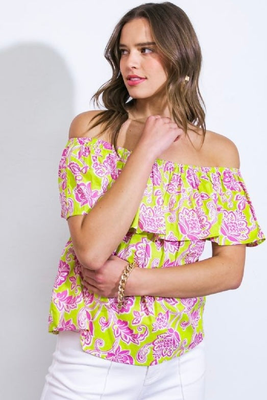 'Margaritas Please' Floral Top