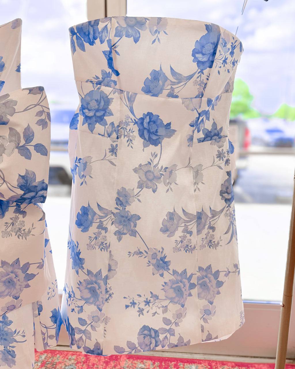Strapless Floral Mini W/ Statement Bow