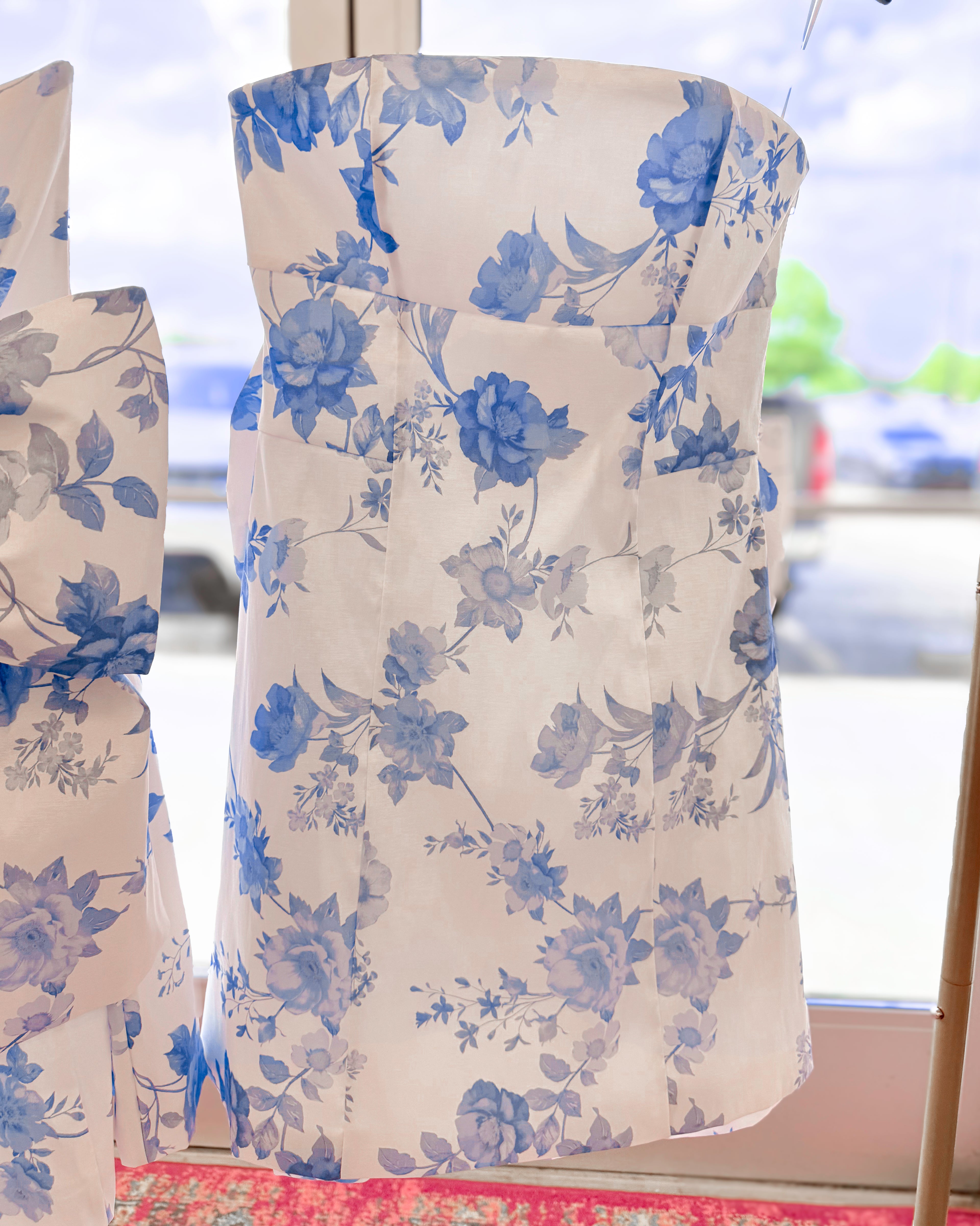 Strapless Floral Mini W/ Statement Bow