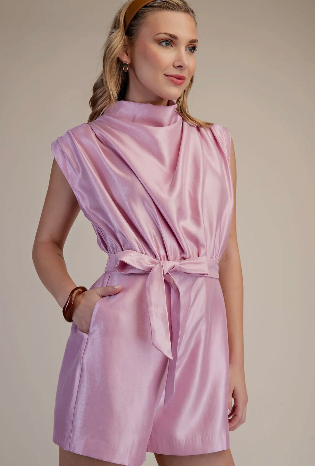 She’s So Chic Cowl Neck Romper