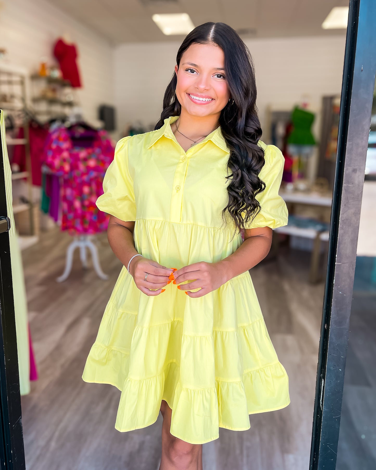 ON THE BOARDWALK TIERED BABYDOLL DRESS