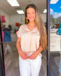 POP THE CHAMPAGNE V-NECK TOP