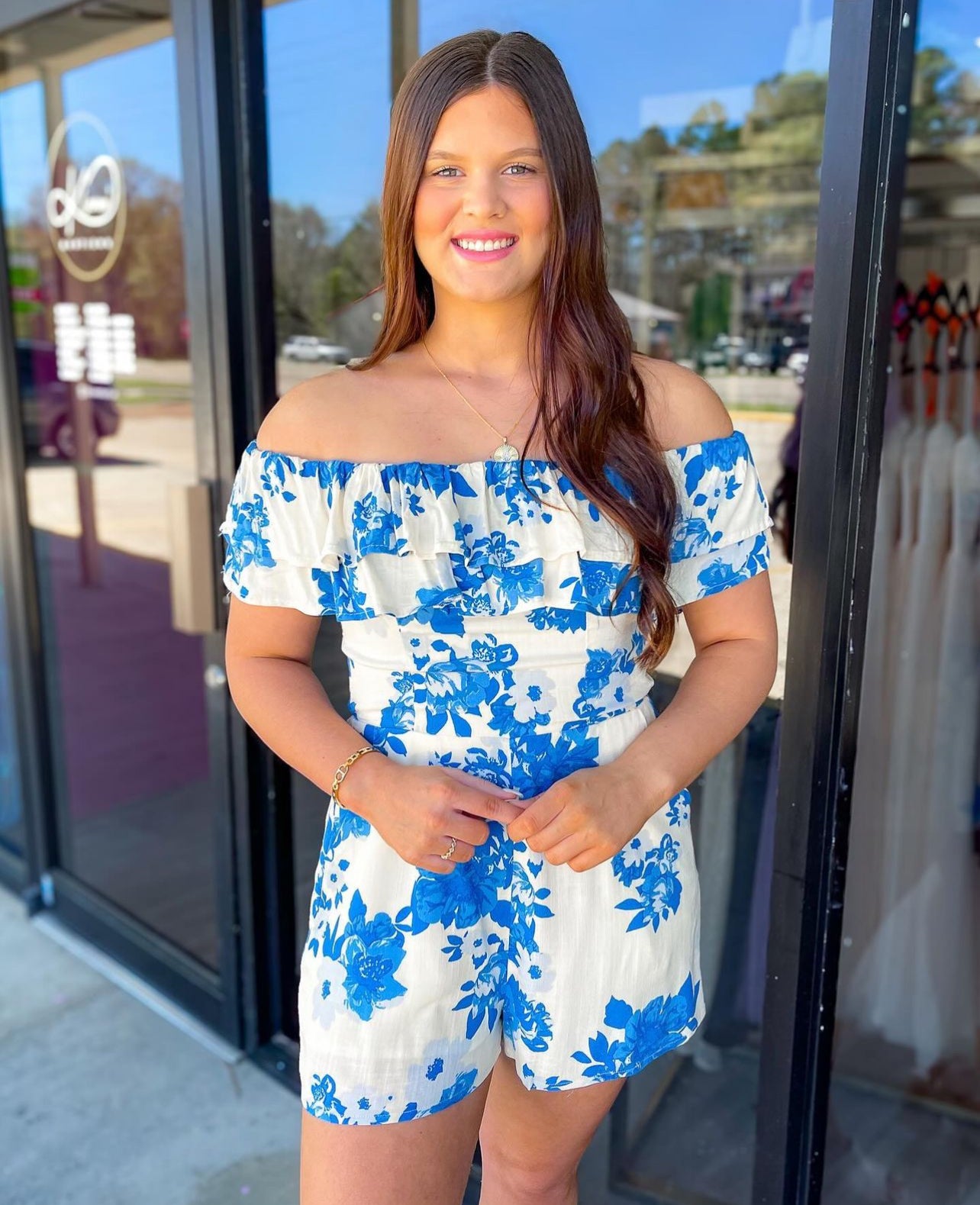 'Printed to Perfection' Ruffle Romper