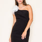 CLASSIC BLACK ONE SHOULDER MINI DRESS