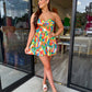 'FIESTAS ARE MY FAVORITE' PRINTED ROMPER