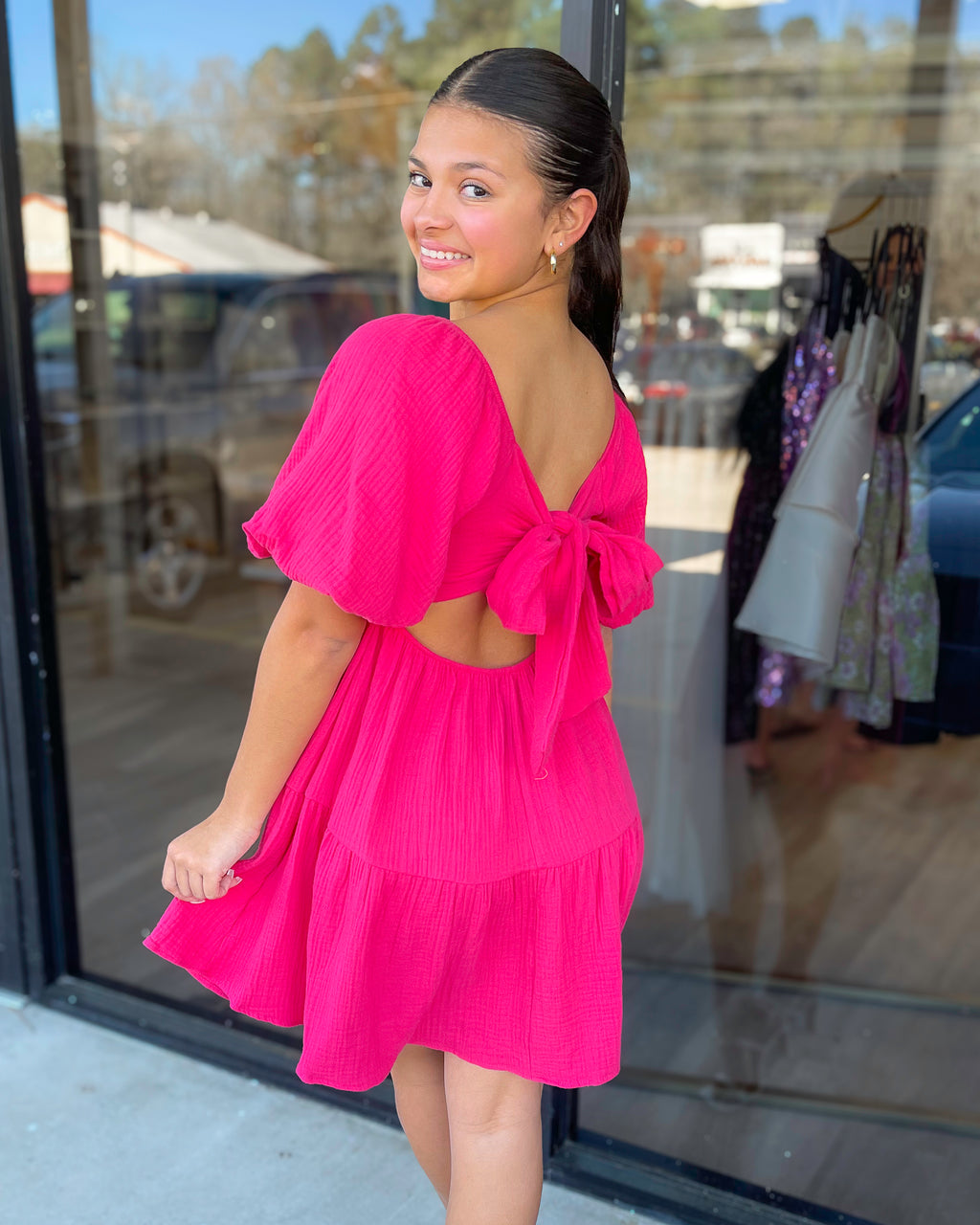 'All About the Back' Babydoll Dress