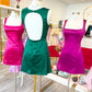 'SATIN SWEETIE' OPEN BACK MINI DRESS