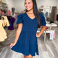 V-Neck Tiered Babydoll Dress