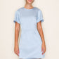 SATIN PUFF SLEEVE MINI DRESS