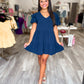 V-Neck Tiered Babydoll Dress