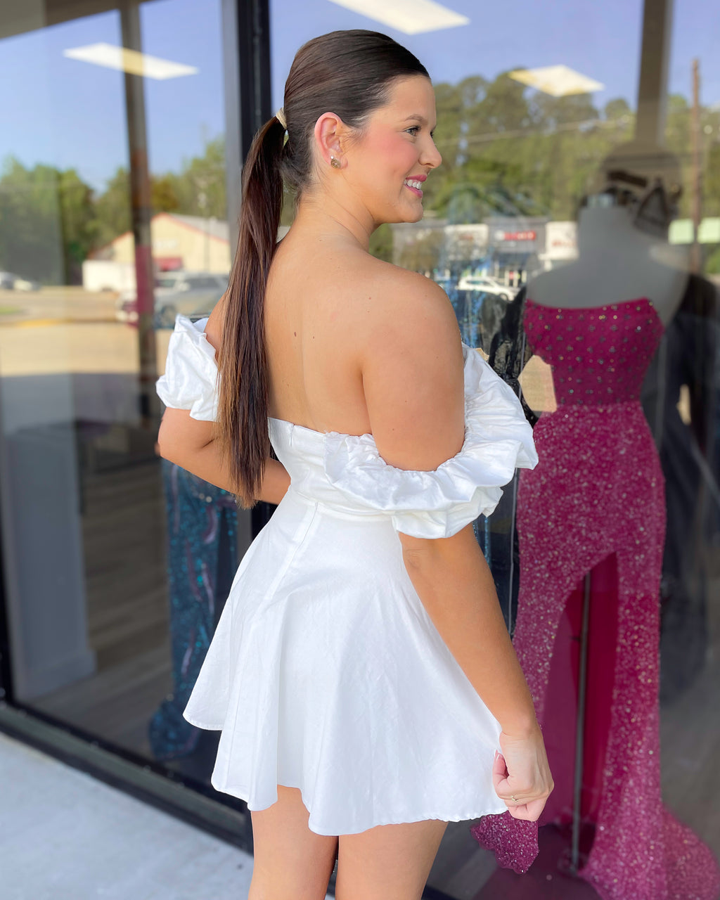 Puff Sleeve Babydoll Dress