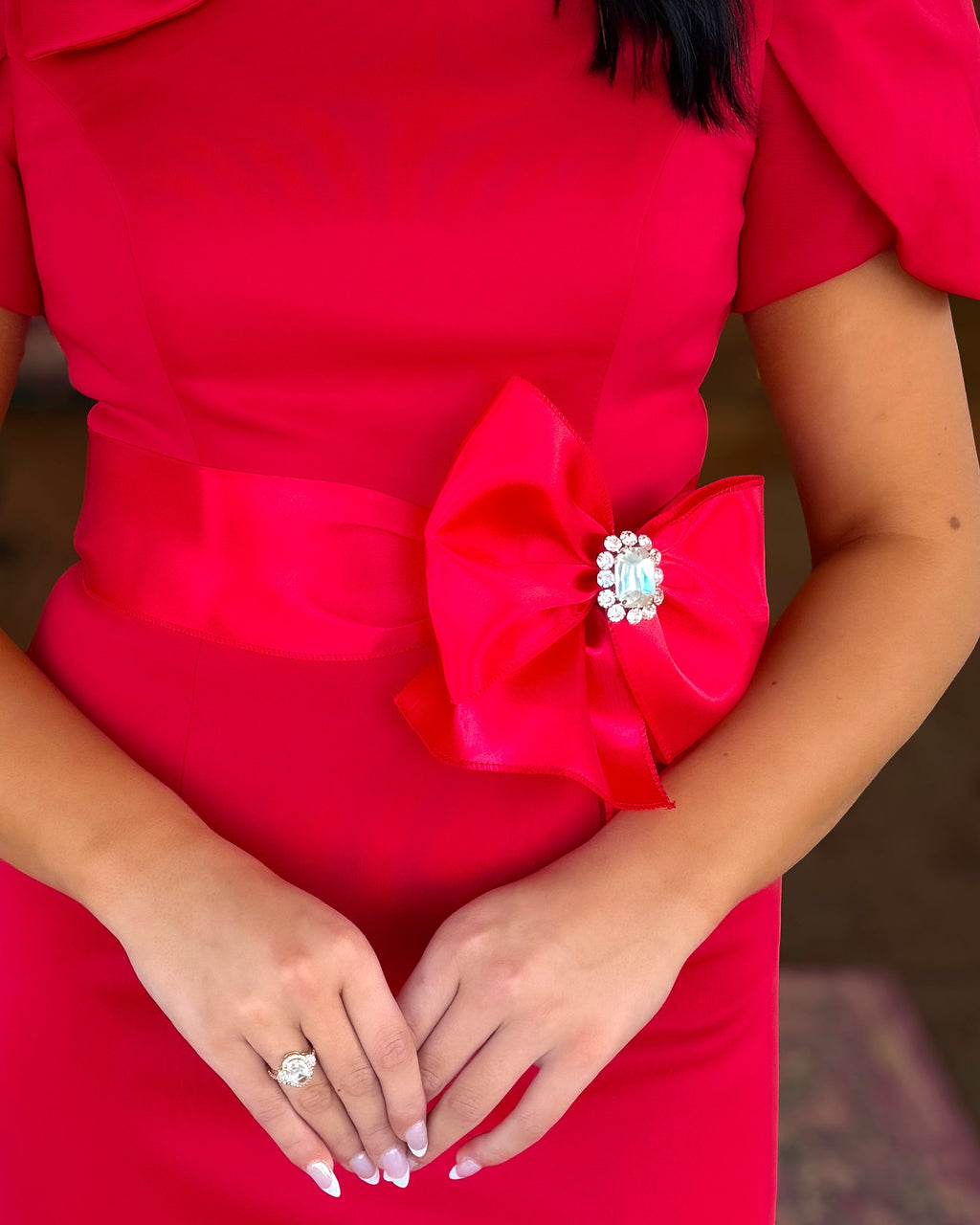 RED SATIN HOCO COURT SASH