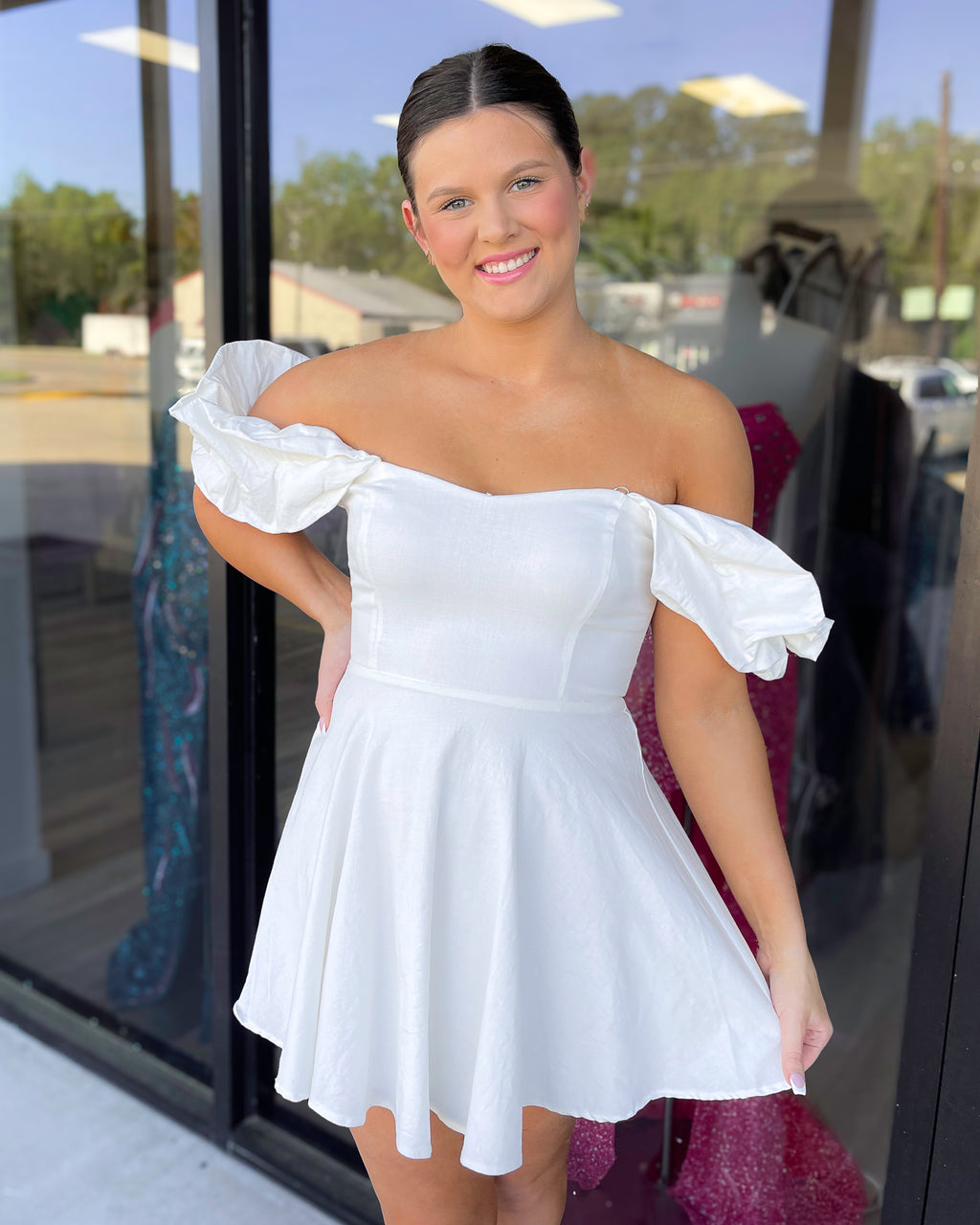 Puff Sleeve Babydoll Dress