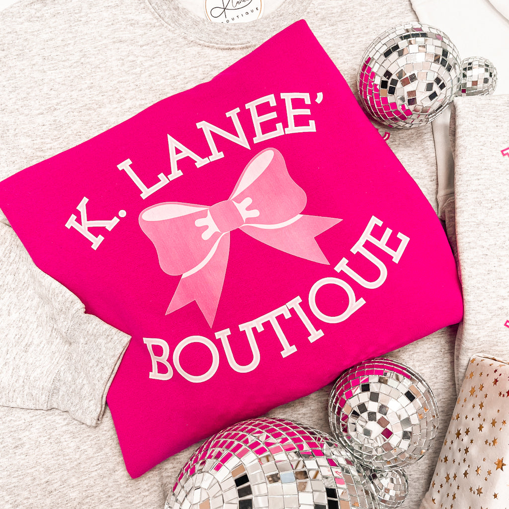 K. LANEE' BOW SWEATSHIRT