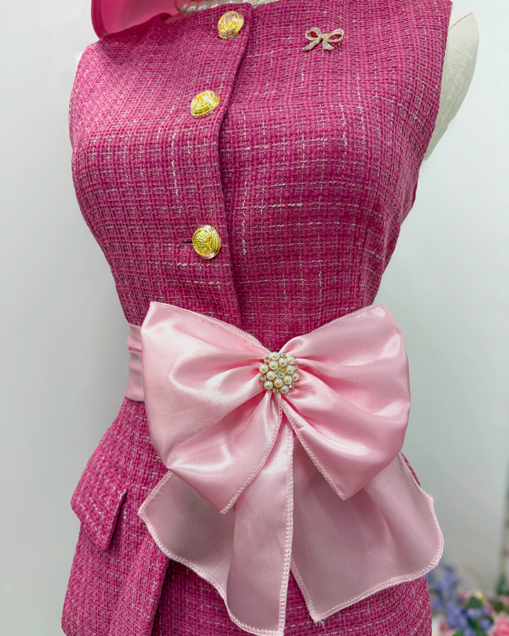 ELLE TWEED VEST SET 5988
