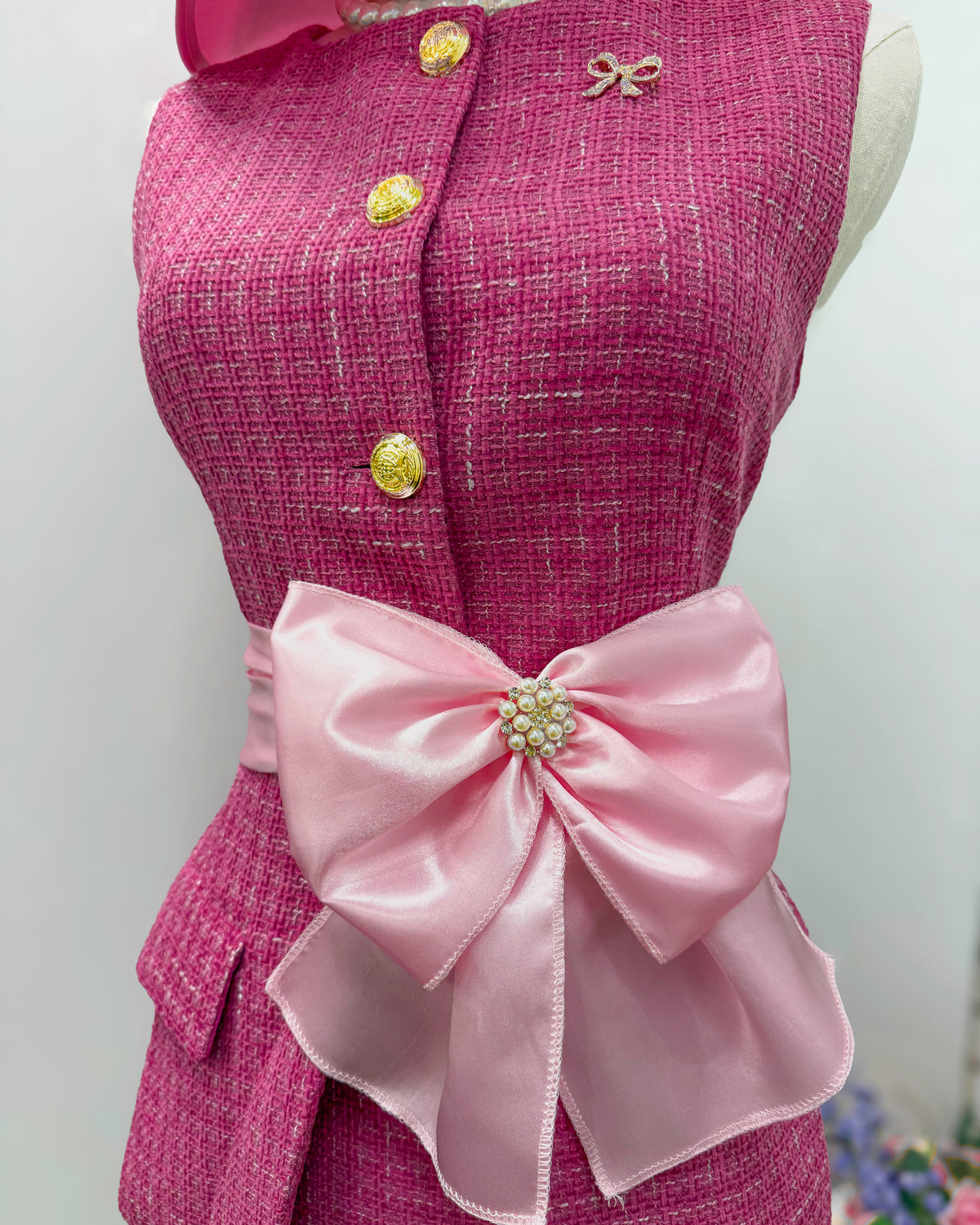 ELLE TWEED VEST SET 5988