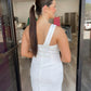 One Shoulder White Dress