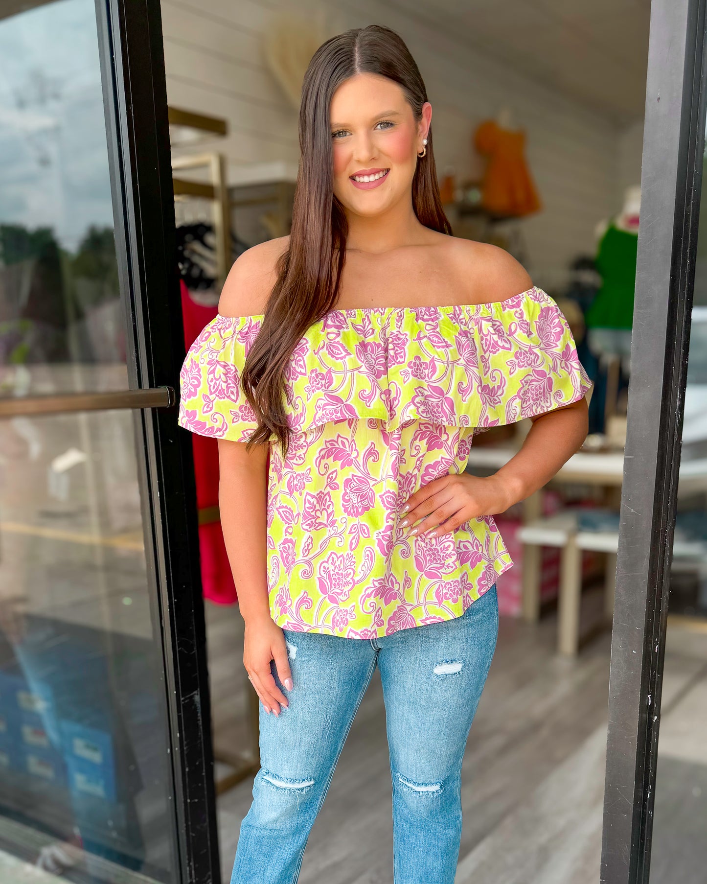 'Margaritas Please' Floral Top