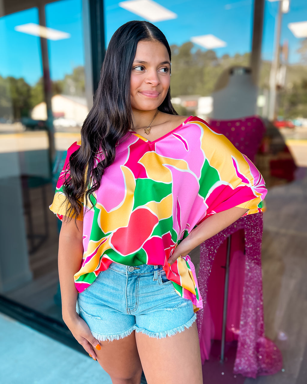 TALK TROPICAL TO ME PRINTED TOP