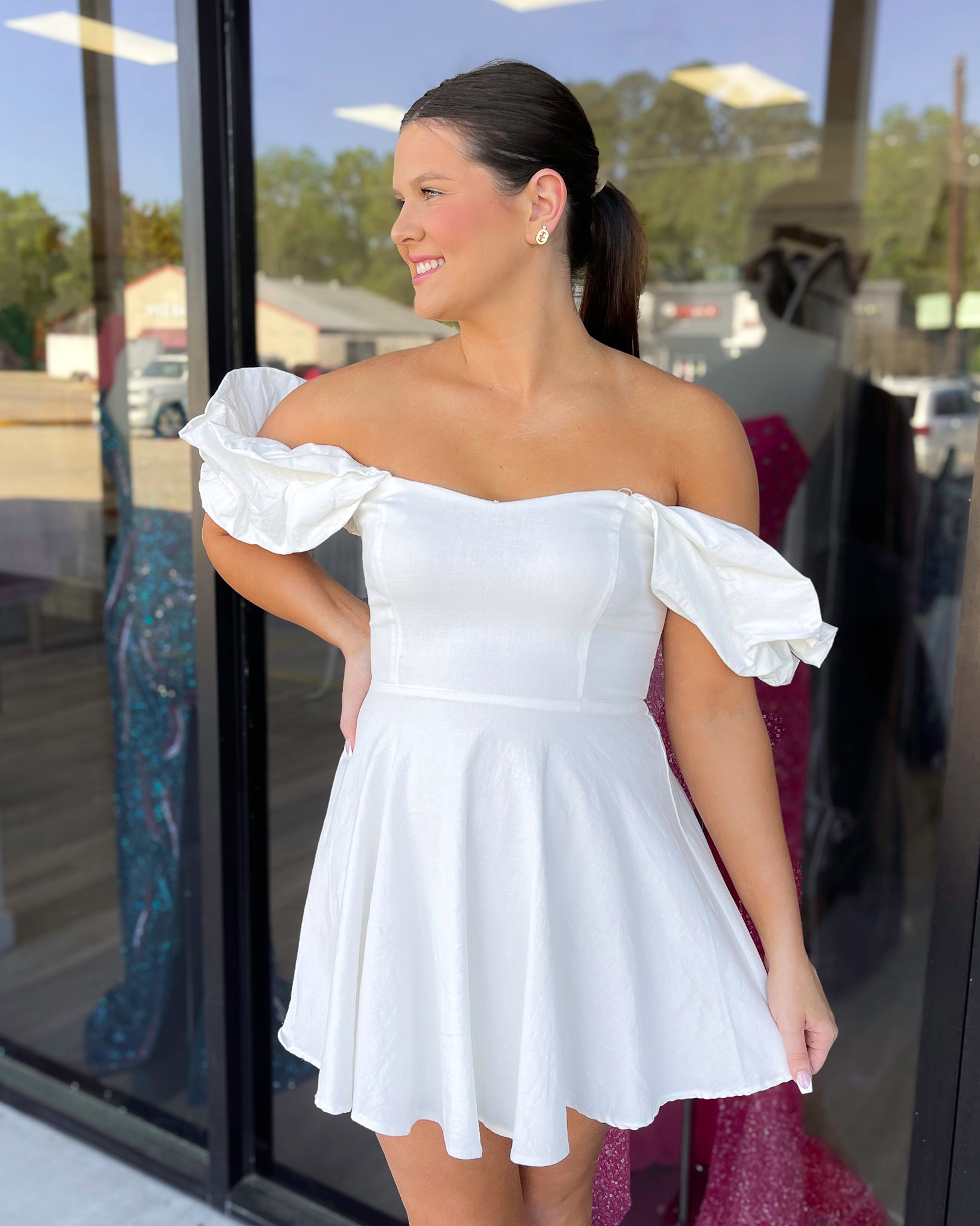 Puff Sleeve Babydoll Dress