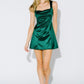 'SATIN SWEETIE' OPEN BACK MINI DRESS