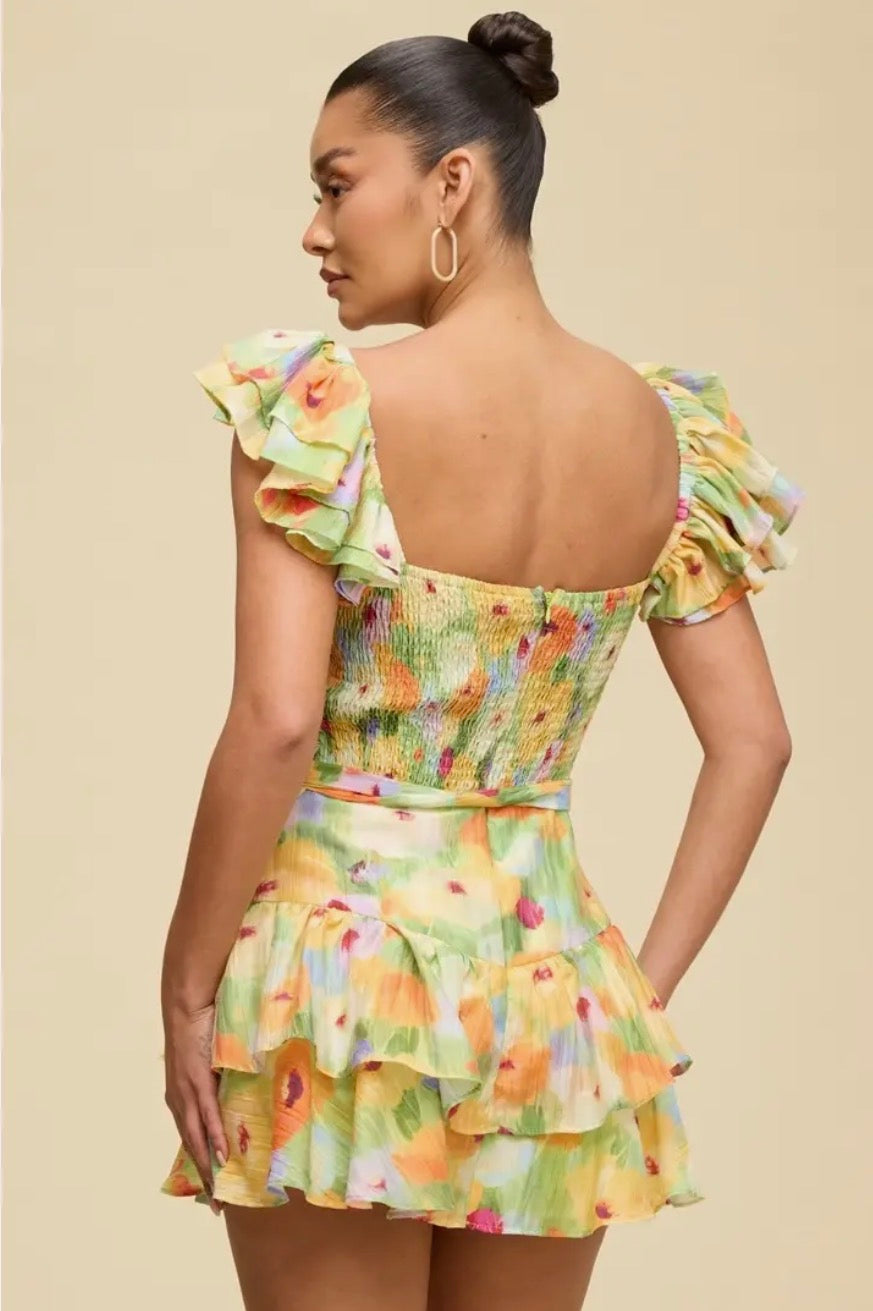 LA BELLE FLORAL ROMPER
