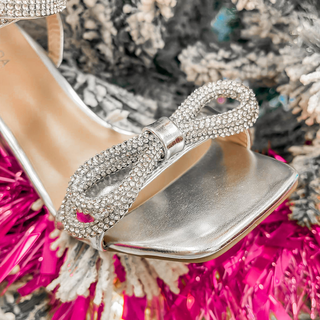 Rhinestone Bow Heels