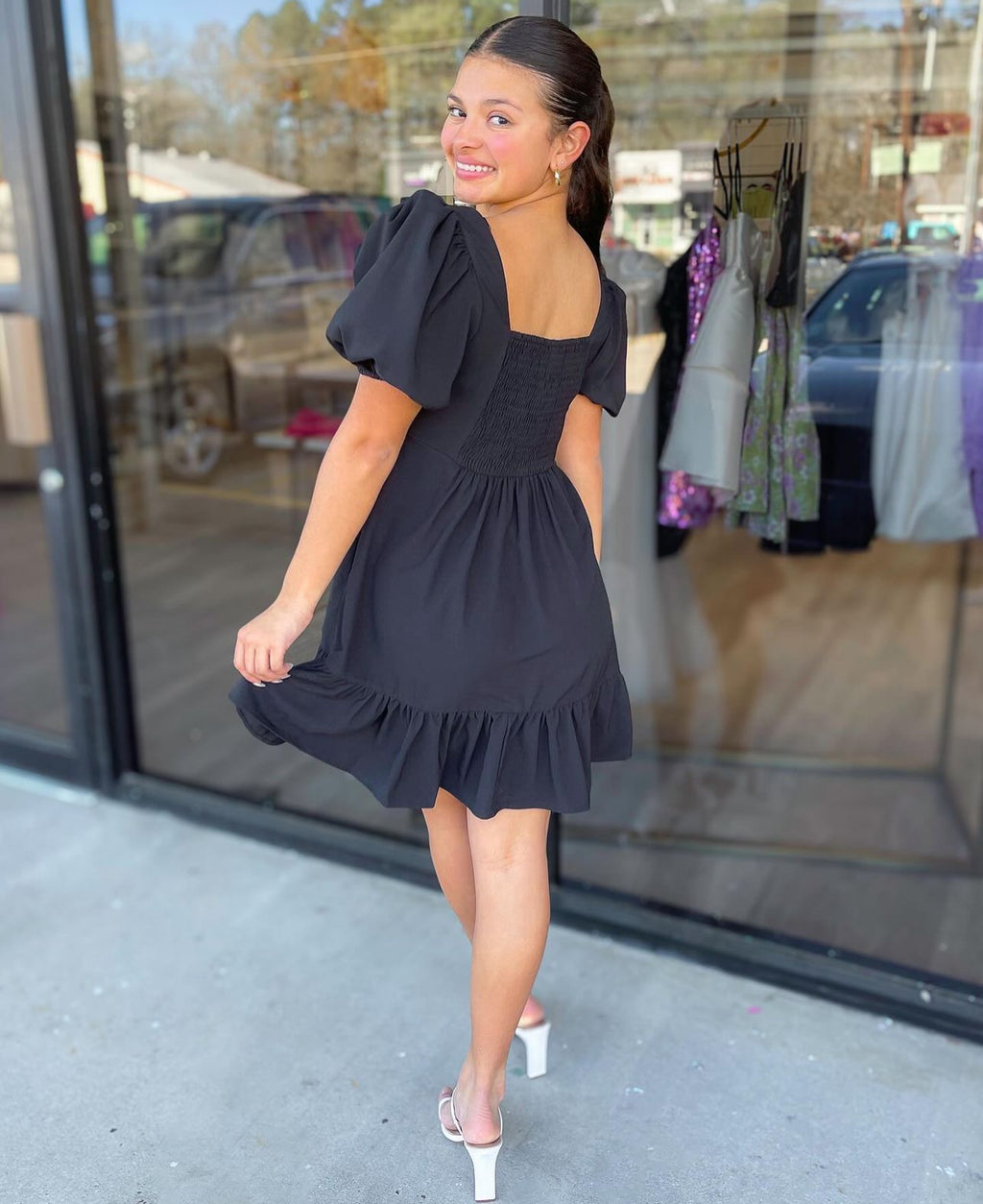 'Spring Fling' Puff Sleeve Dress