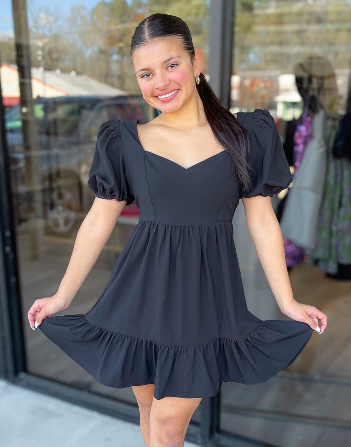 'Spring Fling' Puff Sleeve Dress