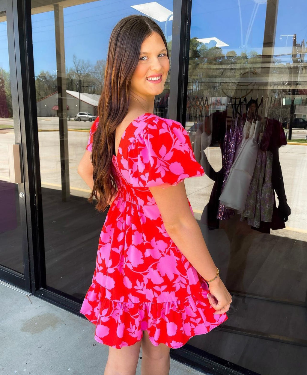 'Spring Fling' Puff Sleeve Dress
