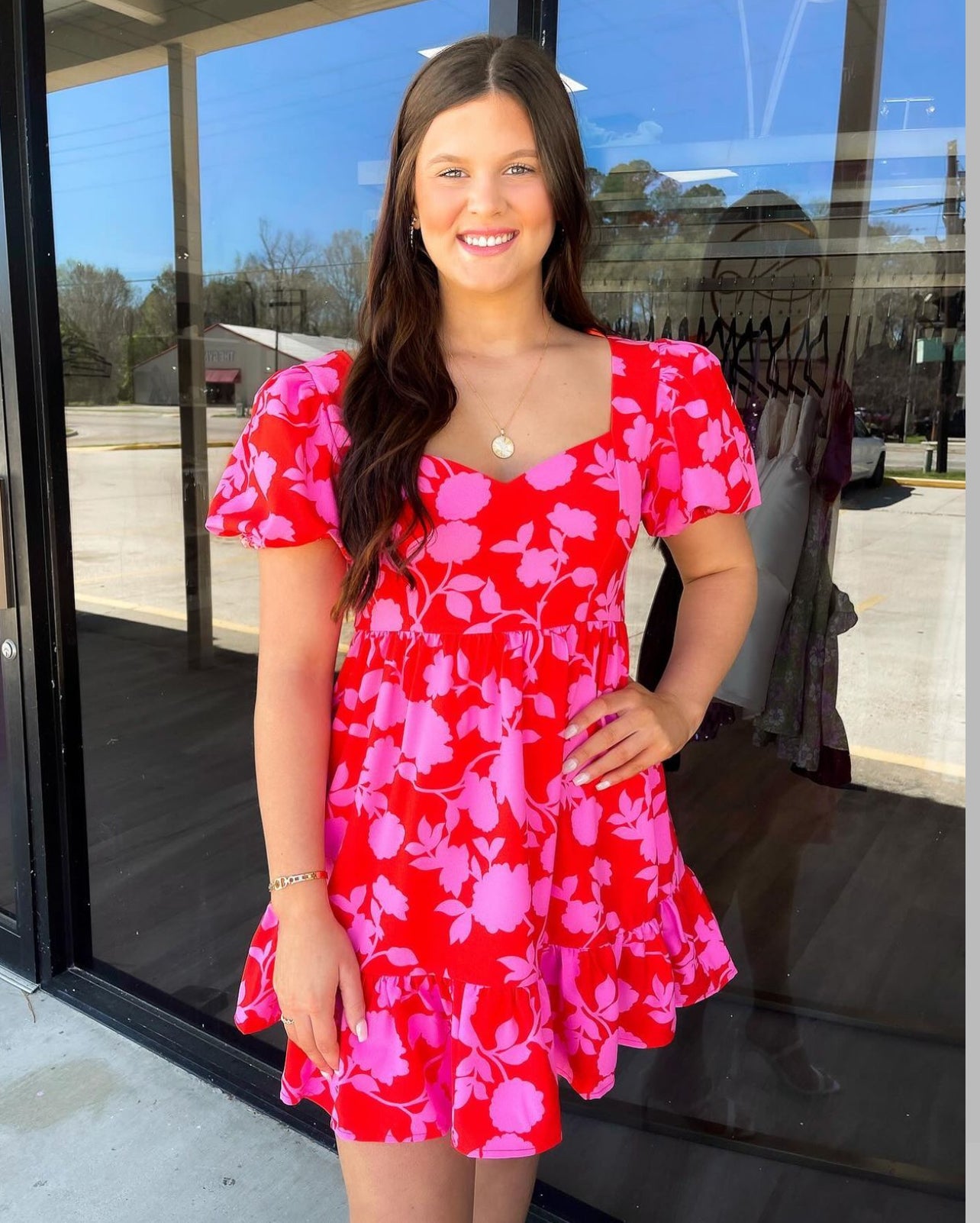 'Spring Fling' Puff Sleeve Dress