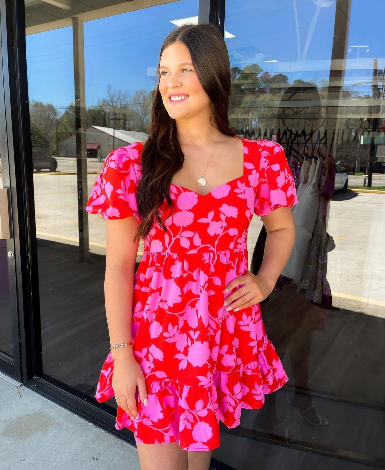 'Spring Fling' Puff Sleeve Dress