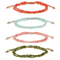 2mm Triple Layered Adjustable Seed Bead Bracelets